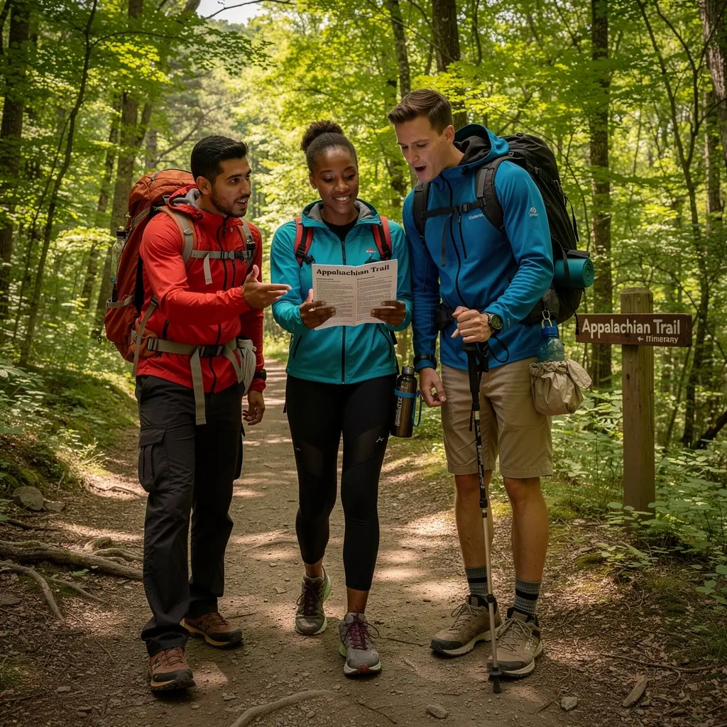 Grupa podróżników korzystających z lokalnych wskazówek podczas zwiedzania.