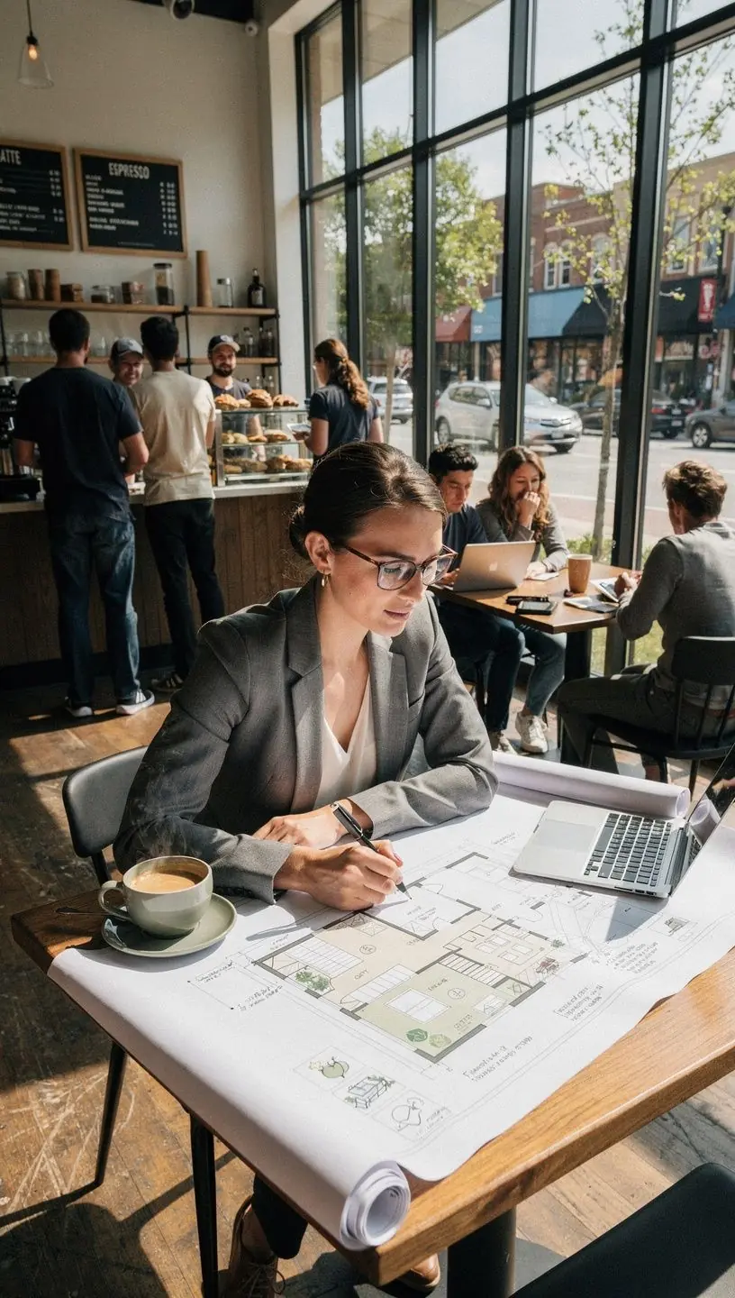 Komputer z otwartą stroną internetową, pokazującą oferty wynajmu domów.