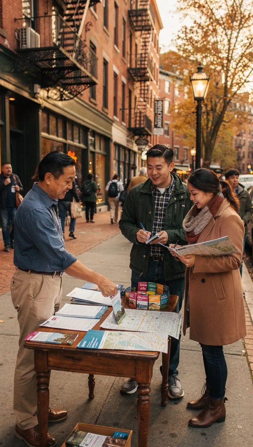 Użytkownik przeglądający offline trasę podróży na smartfonie.
